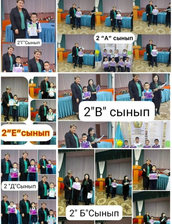 «Ақбота» зияткерлік олимпиадасынан жүлделі орын алған оқушыларды марапаттау.